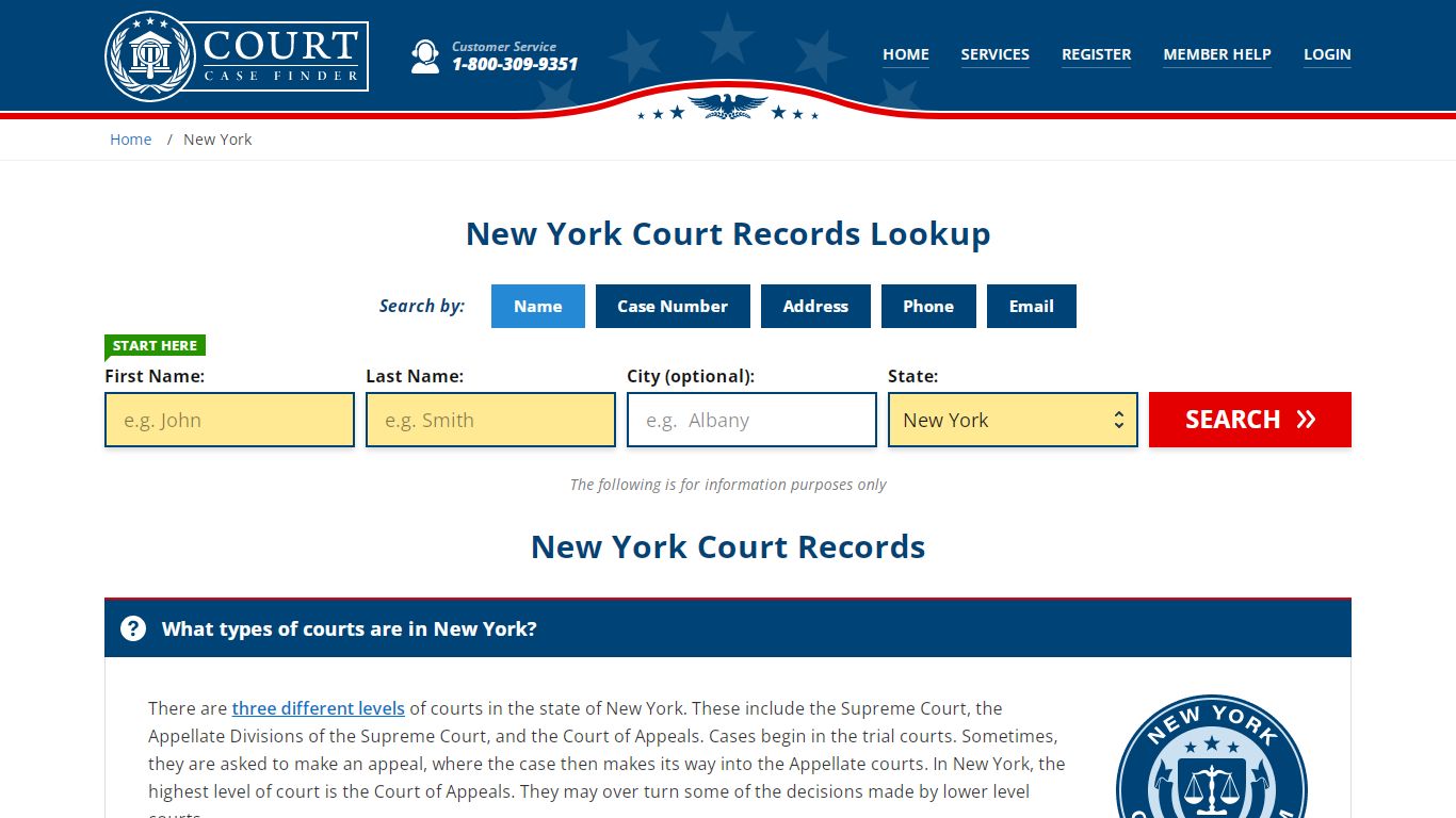 New York Court Records Lookup - NY Court Case Search